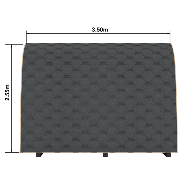 Fasssauna / Gartensauna / Banja / Viking 3,5 m mit Balkon